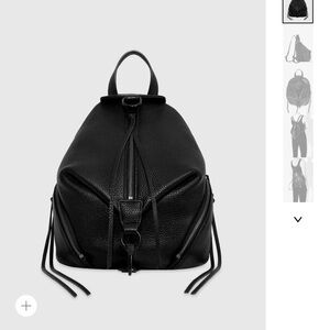 Brand new black 100% genuine leather black backpack Rebecca Minkoff